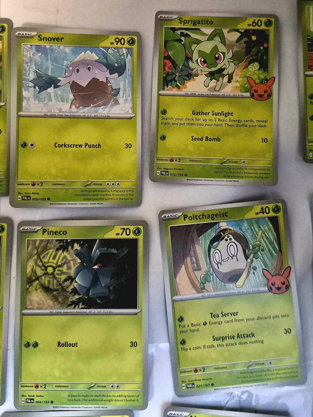 Pokémon Card Lot 100+ Grass Type Bundle Teal Mask Ogerpon ex Cyclizar